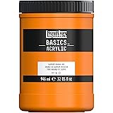 Liquitex BASICS Acrylic Paint, 946ml (32-oz) Jar, Cadmium Orange Hue
