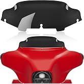GAMAZING Motorcycle 6 inch Windshield Windscreen Windshield Fit For 1996-2013 Harley Davidson Touring Street Glide Electra Glide Tri Glide Flht Flhx Flhtk Flhtc Flhtcu, Black