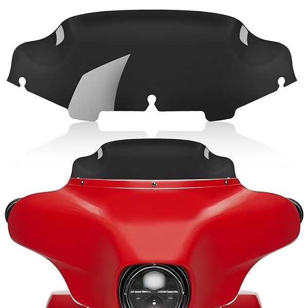 GAMAZING MOTORCYCLE 6 INCH WINDSHIELD WINDSCREEN WINDSHIELD FIT...