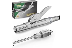 AORRZER Grease Gun Needle Tip & Grease Gun Coupler Set,Upgrade Narrow Needle Dispenser for Grease Gun, Grease Zerk Fittings Compatible with All Grease Guns 1/8" NPT Threads