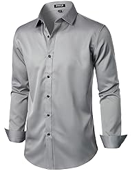 JEMITOP Men's Stretch Wrinkle Free Dress Shirts