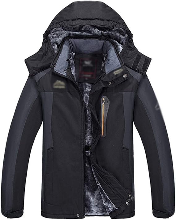 Veste Hiver Homme Coupe-vent Polaire - Manteau Ski Pluie Avec Capuche, Chaud Et Léger