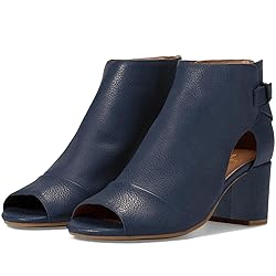 MOOMMO Women Open Toe Booties Sandals Heel Navy