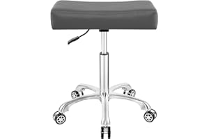 Antlu Adjustable Heavy Duty Rolling Swivel Stool Chair for Massage Office Tattoo Kitchen,Work Stool with Wheels (Grey)