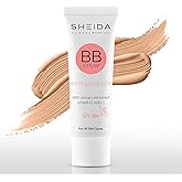 Sheida BB Cream with SPF 30+, Hydrating Daily Tinted Day Cream, Natural Finish, Buildable Light Coverage, 24h Moisture, Vitamin C & E for Even Skin Tone and Radiant Look – 50 ml (Light)