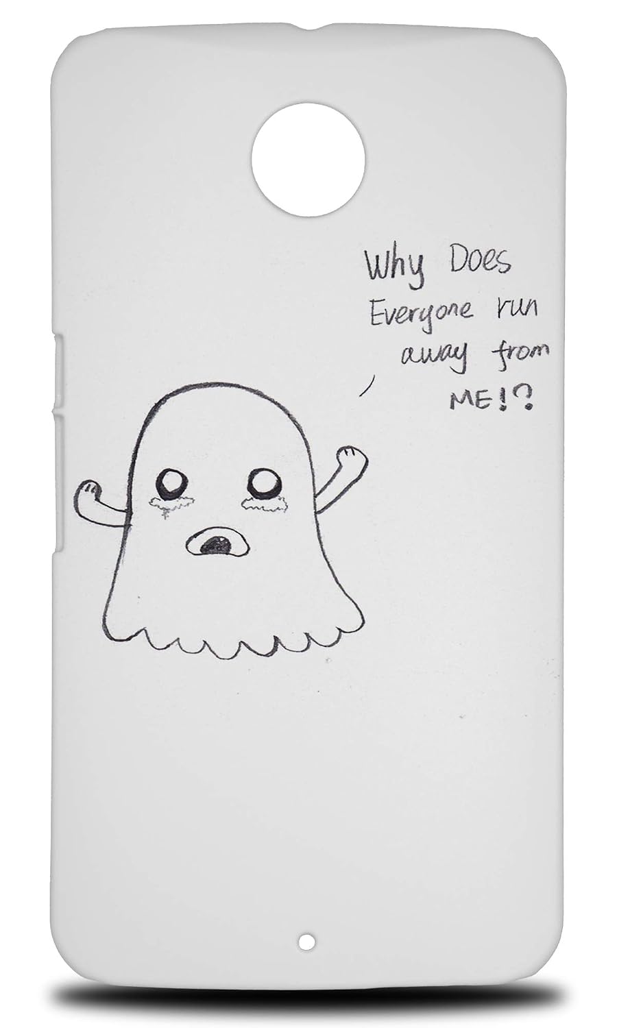 Amazoncom Scared Ghost Sketch Drawing 1 Hard Phone Case