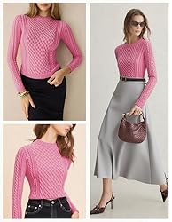 v28 Women Crew Neck Korea Knit Stretchable
