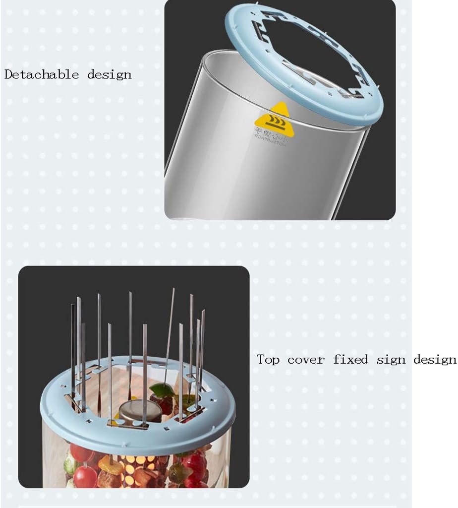 review zaizai Smoke Free Electric Grill Indoor Barbecue Timing BBQ Grill Machine Vertical Automatic Rotating Rotisserie Grill Spiral Skewers Easy to Clean,for Household,Party