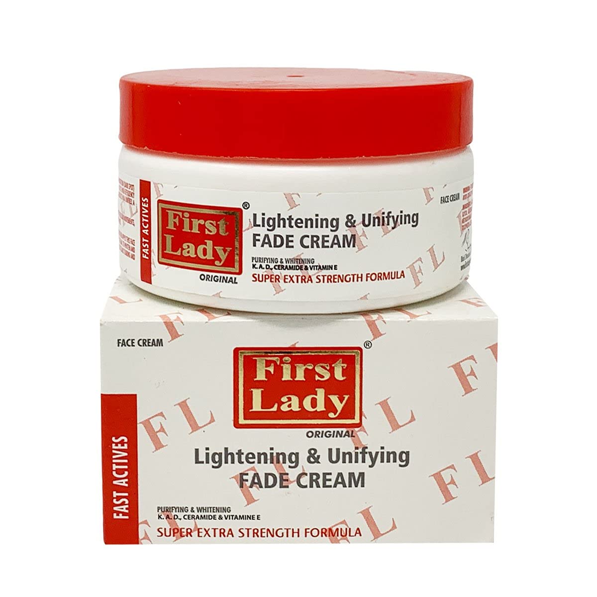 First Lady Skin Brightening Fade Cream 200ml – Kojic Acid Dark Spot Remover with Vitamin C, Ceramide & Vitamin E – Helps Reduce Hyperpigmentation & Even Skin Tone