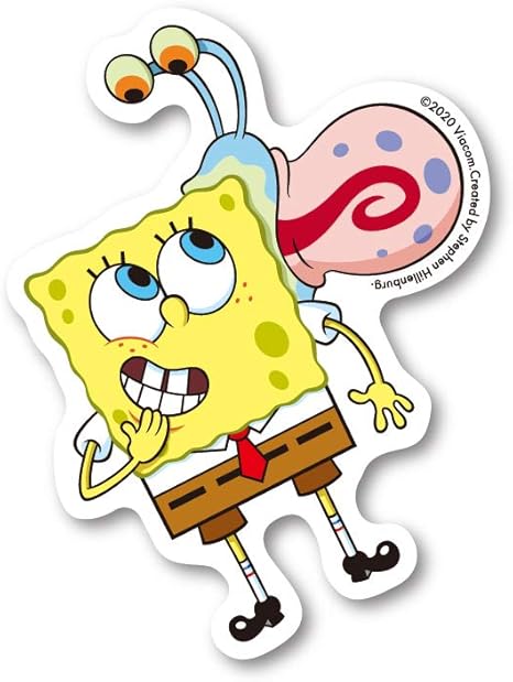 Amazon Co Jp スポンジ ボブ ミニステッカー ボブ ゲイリー キャラクターステッカー アメリカ アニメ Spongebob Spo024 Gs 公式グッズ ホビー 通販