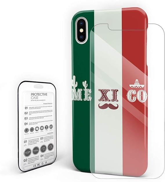 Amazon.com: Phone Case Compatible with iPhone 7 Case and iPhone 8 Case, Mexico Flag May 5th Festival Cactus Beard Case, Slim Shockproof Hard PC Phone Cover with Tempered Glass Screen Protector