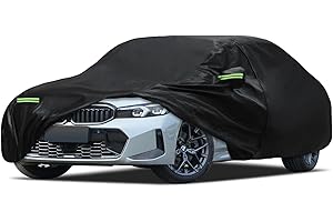 Car Cover Custom Fit for 2007-2025 BMW 3 Series M3 320i 325i 328i 330i 340i, Migaven Waterproof Full Exterior Cover Sun Rain Protection with Door Zipper and Cotton Lining