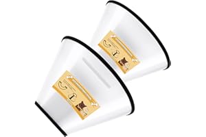 GLADOG Soft Dog Cone Collar, 2 PCS (for Right Size) Flexible Plastic Cone for Dogs After Surgery, Dog Recovery Collar, Adjustable E-Collar for Large/Medium/Small Dogs Cat, Comfy Elizabethan Collar (M)