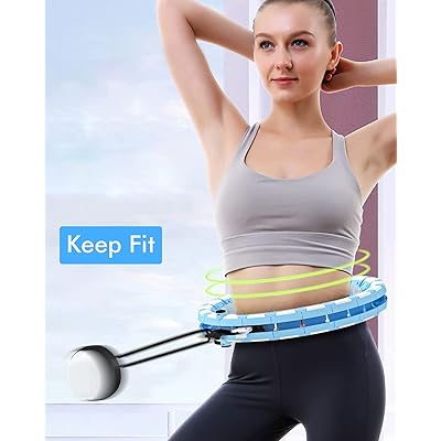 Buy 2021 New Version Weighted Hula Hoops For Exercise Smart Hoola Hoops For Adults Weight Loss 24 Sections Detachable Weighted Hoola Hoops Fitness For Women And Men Waist Size Up To 42 37