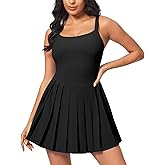 IUGA Tennis Dresses for Women with Shorts Easy Pezzy Athletic Dress for Women Adjustable Straps Workout Dress Removable Pads