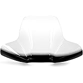 Black Boar ATV Windshield w/Hardware - Features Wrap-Around Design that Shields Hands - Crafted of Heavy Duty Clear Acrylic -