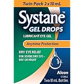 Systane Gel Drops Lubricant Eye, For Dryness, Day or Nighttime Relief, Long-Lasting Relief, Easy-to-use Droppable – 2 x 10 mL