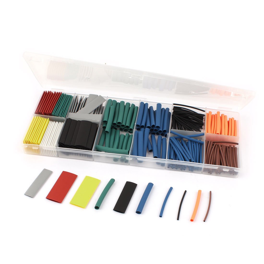 Sourcingmap 280Pcs 2:1 Heat Shrink Wire Wrap Assortment Kit Tubing Sleeving 9 Size