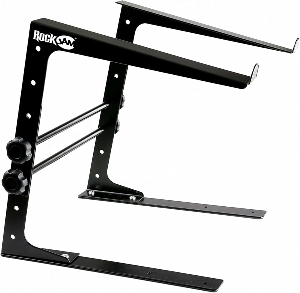 RockJam RJLP1 Adjustable Desk Mounted Laptop Stand DJ Controller Stand Black