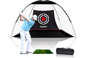 Gagalileo Golf Net for Backyard Practice: Hitting Net with Mat & Target – Training for Driving Chipping Swing Golf Gift for Dad Husband Men