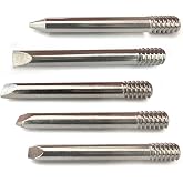 ShineNow MT Soldering Tips for WELLER SP23 SP25, 5pcs Pack, Conical and Chisel