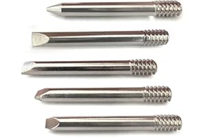 ShineNow MT Soldering Tips for WELLER SP23 SP25, 5pcs Pack, Conical and Chisel