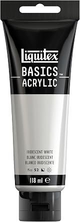 Liquitex Basics Iridescent White Acrylic Paint 118 ml Tube