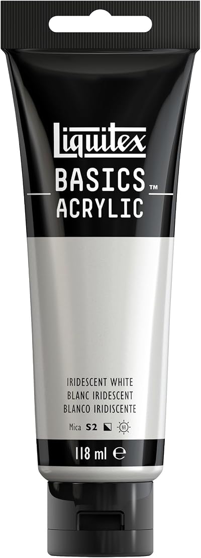 Liquitex Basics Iridescent White Acrylic Paint 118 ml Tube