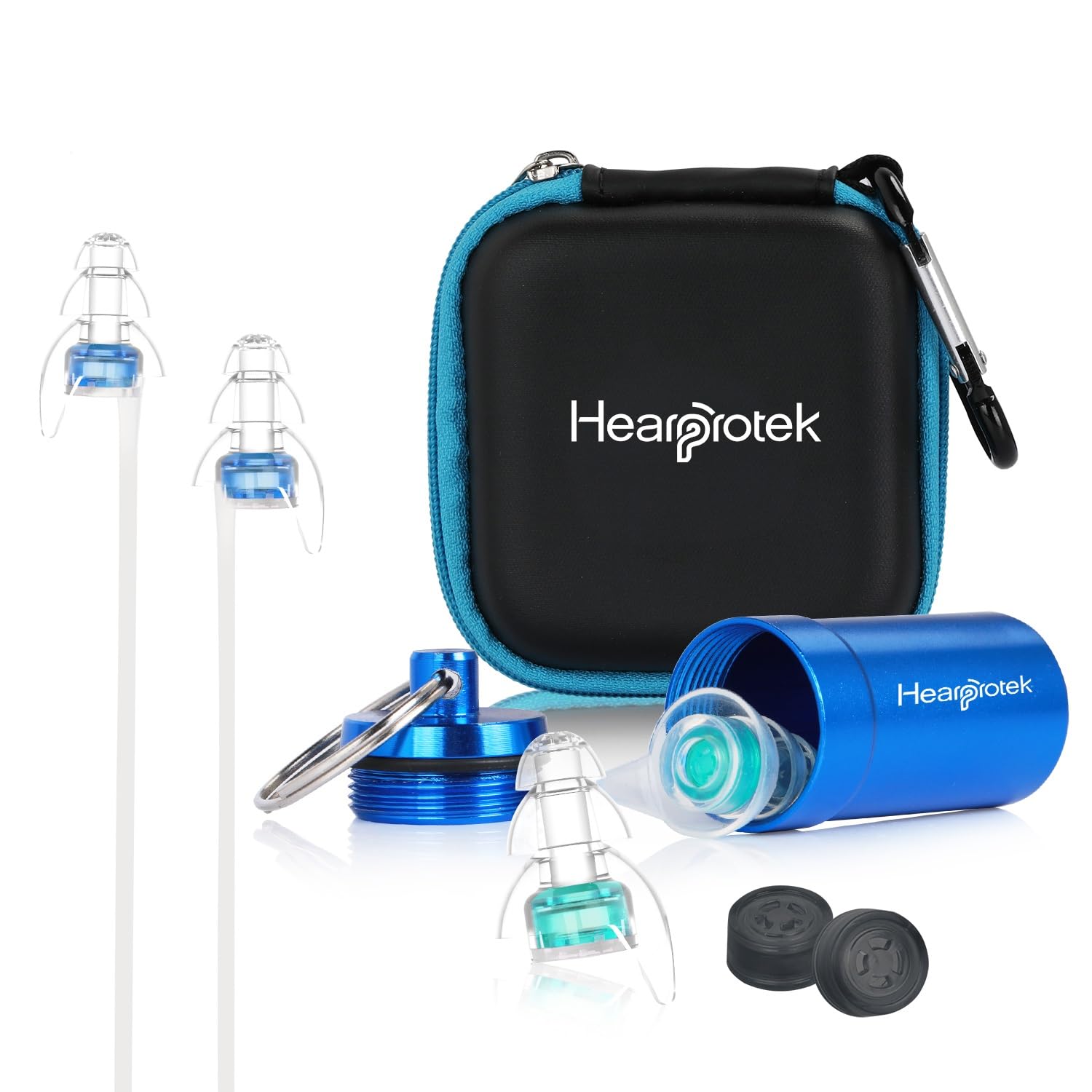 Hearprotek Concert Ear Plugs, 2 Pairs Noise Rrduction Music Ear Plugs Hearing Protection Noise Reducing for Musicians, Concerts, Festival, Flying, Motorcycle, Tinnitus