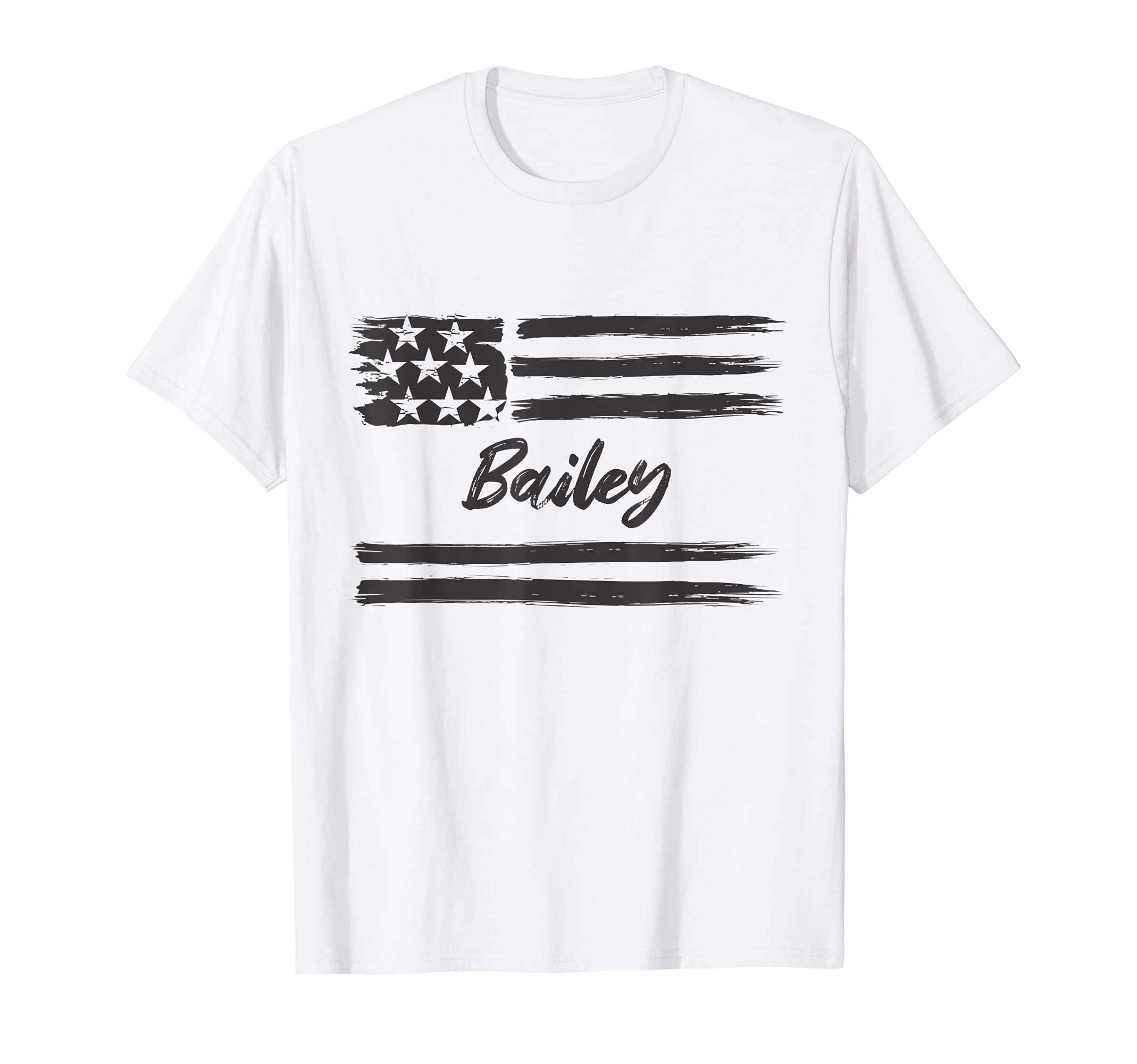 Bailey - Personalized Name, Stars and Stripes, USA Flag T-Shirt