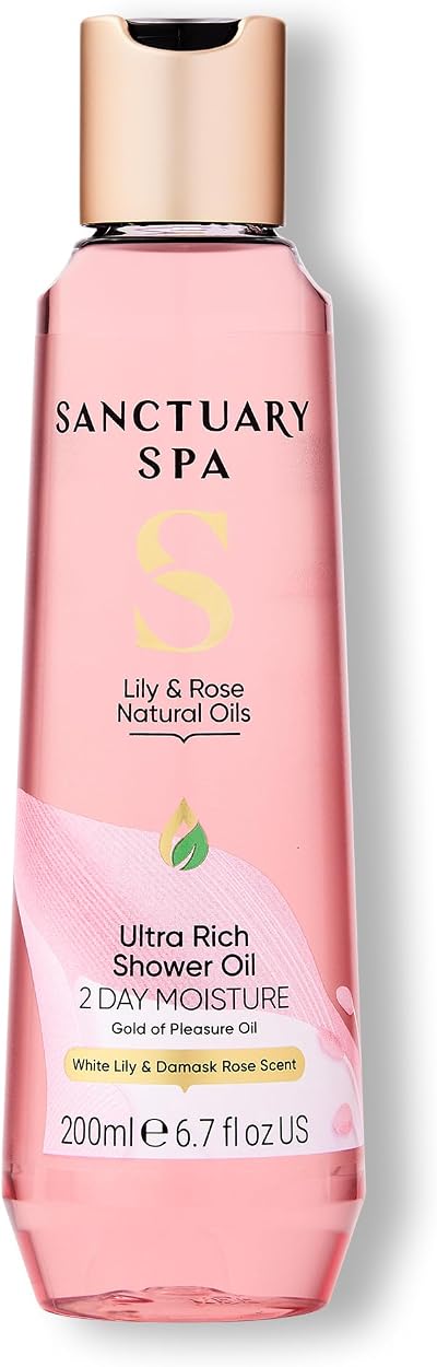 Sanctuary Lily and Rose Shower Oil 200ml Natural Oils Cruelty Free Vegan