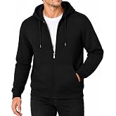 Asrlivp Men's Zip Up Hoodie Fleece Full Zip Hooded Sweatshirt | Soft Warm Fabric,Hooded Jacket, Full-Zip, Adjustable Drawstring Hood, Ribbed Cuffs Hem, Casual Fall Winter Layer