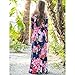 Womens Summer Casual Beach Dress Floral A Line Maxi Long Dresses with Belt Blue Medium