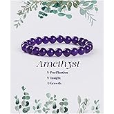 Orivora Handmade 8mm Crystal Stretch Bracelets for Women, Natural Gemstone Healing Jewelry, Positive Energy & Chakra Beaded, Available in Crystal Varieties (Rose Quartz, Amethyst, Citrine, Cat's Eye, Obsidian, Turquoise, Aquamarine, Garnet, Lapis Lazuli)