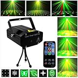 LED Stage Light - LED Lights LED DJ Lights Portable Mini LED Party Lights 6 Multi-Patterns Red and Green Stage LED Light Sound Activated Party Projector Lights With Wireless Remote