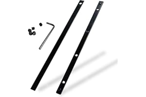HAWMOW Guide Rail Connector Set P-45777 for Makita Track Saw Long Cuts， Also Compatible with Festool, Fit for DeWalt, Fit in Integrated Guide Rail T-Slots for Secure Cutting, 2 PCS, Black