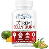 Extreme Belly Burn Weight Management Supplement for Women & Men - Garcinia Cambogia, African Mango, Apple Cider Vinegar & Green Tea - Helps Burn Fat, Boost Metabolism, Suppress Appetite - 60 Capsules