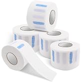 NICEMOVIC 5 Rolls Disposable Barber Paper Neck Strips Barber Accessories, Professional Barber Supplies Stretchy Paper Neck Strips for Salon Haircut Styling