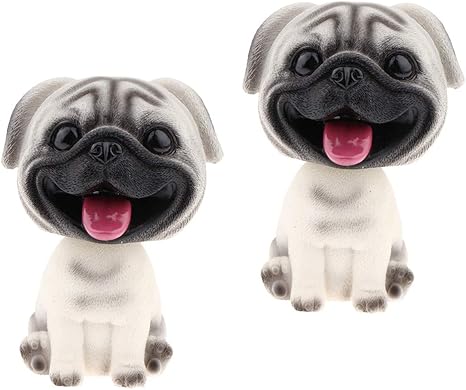 Amazon Co Jp Cuticate 2個入り 置物 車 ダッシュボード ボブルヘッドドッグ パグ ゴールデンレトリバー 樹脂 ホーム 装飾 ホーム キッチン
