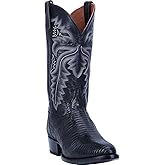 Dan Post Mens Winston Lizard Embroidered Pull On Round Toe Dress Boots Mid Calf - Black