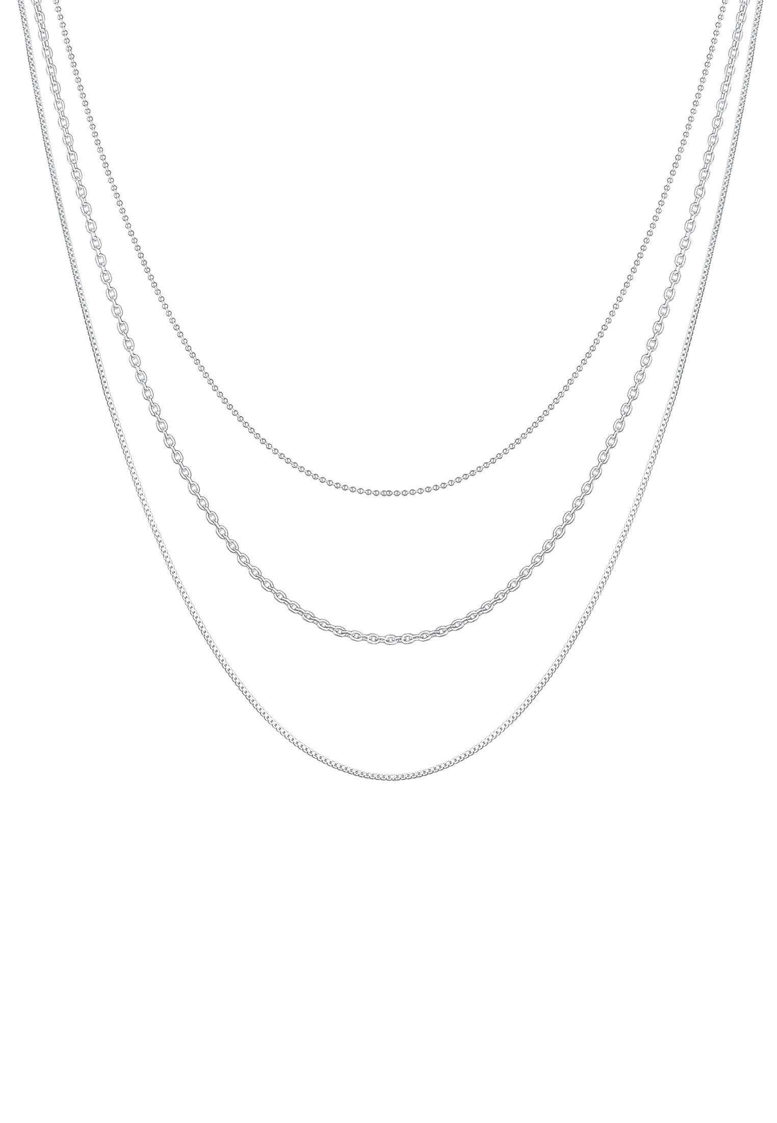 Elli Necklace Ladies Layer Look Basic Trend Blogger in 925 Sterling Silver