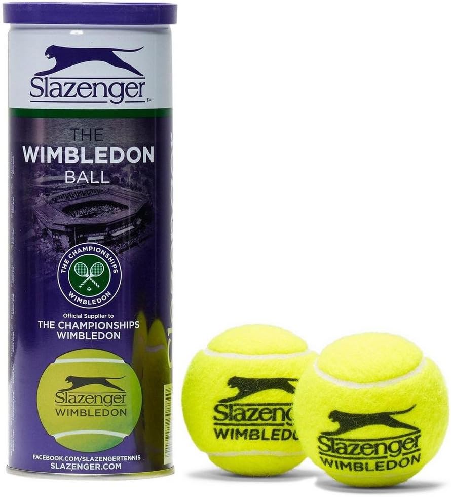 Slazenger Wimbledon Tennis Balls (3 Ball Can), Yellow, One Size Amazon