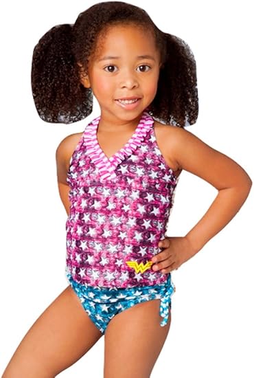 little girl wonder woman swimsuit
