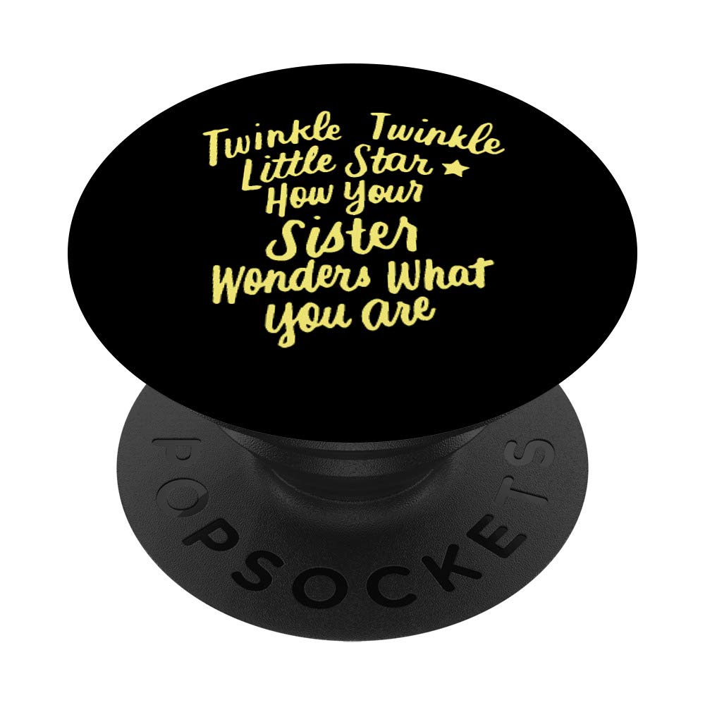 Twinkle Twinkle Little Star Big Sister Baby Gender Reveal PopSockets PopGrip: Swappable Grip for Phones & Tablets