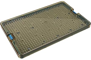 Plastic Autoclavable Instruments Storage Box For Instruments Sterilization Tray Case with Silicone Mat L/M/S Size (L Size)