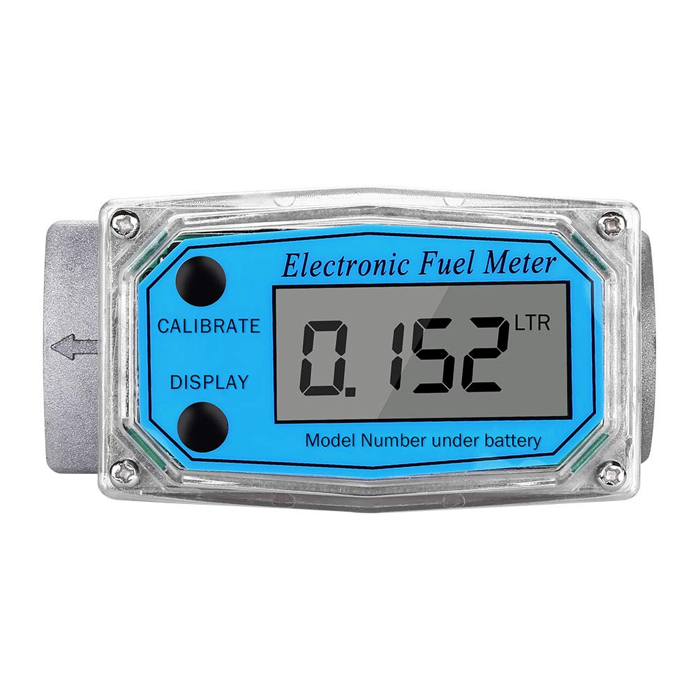 Kerosene Digital Turbine Flow Meter,1″ Digital LCD Display Gas Oil Fuel