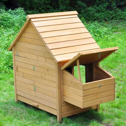 Barn Wooden Chicken Coop Poulty Hutch W Nest Box 47 X26 X44