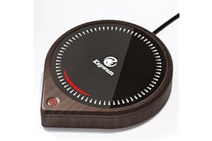 Kepwam Coffee Mug Warmer for Desk, Smart Coffee Warmer with Touch Tech & Light, Coffee Cup Warmer with Gravity Sensor & Auto Shut Off, Candle Warmer Plate - Ideal Gifts for Dad and Mom