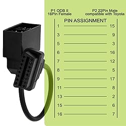 Goliton 22 Pin OBD1 to 16 Pin OBD2 Convertor