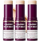 3Pcs Cemenrete Calcium Volume Multi Balm, Calcium Volume Multi Balm, Collagen Moisturing Stick, Intensive Repair & Moisturizing Cream, Firming Skin, Suitable for Face, Eyes & Neck